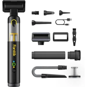 Fanttik Slim V10 APEX Cordless Car Vacuum, 4-in-1 Portable Mini Handheld Vac, 19kPa Suction Power, Upgraded Smart Digital Displa