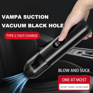 Wireless Handheld High Suction Vacuum, Car-Specific Mini Blow & Suction 2-in-1, Type-C Rechargeable Portable Cleaner, for