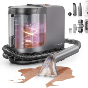 Portable Steam Carpet Cleaner 18Kpa Suction with 4 Tools for Pets & Car Upholstery