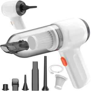 Mini Car Vacuum Cleaner, Small Handheld Vacuum Portable Cordless 3 in 1 Dust Buster & Air Blower & Hand Pump, 15000PA Rechargeab