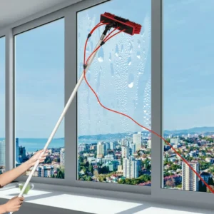 26FT Window Cleaning Washing Pole Cleaner Kit 3In1 Water/Hose Fed Pole Extendable 8m Outdoor