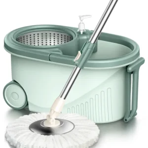 Automatic rotation labor-saving mop, hands-free self-screwing water lazy magic mop bucket, microfiber mop bucket cleaning set